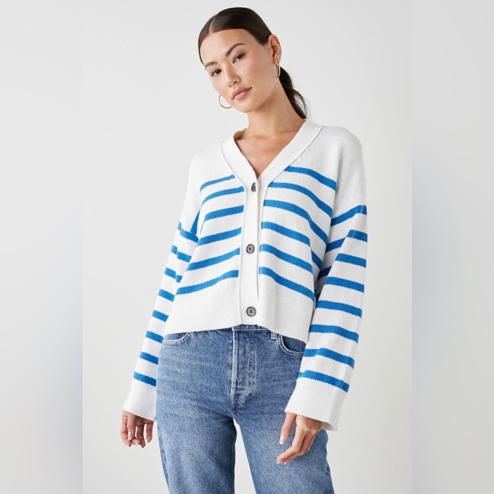 RARE RAILS NWT GENEVA CARDIGAN in White Azure— size S Rare